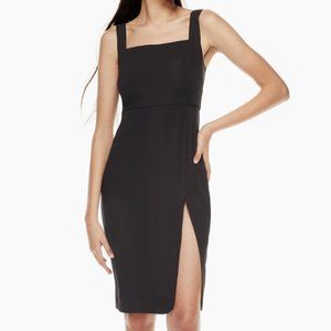 Aritzia Babaton '90s Slit Dress, Black, Size 4
